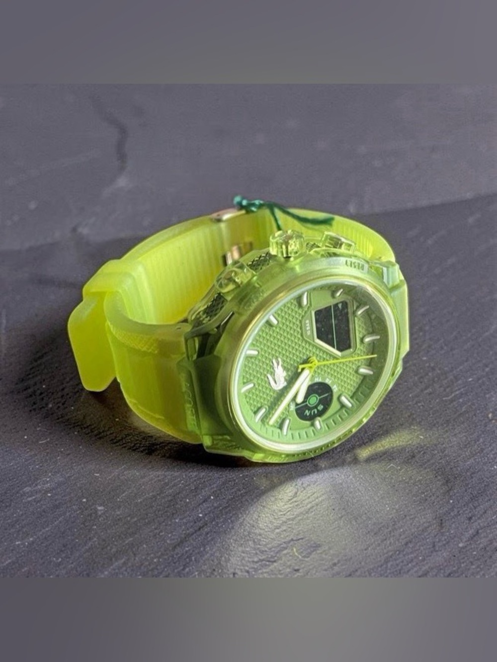 Lacoste LC33 Analog & Digital Green Silicone Strap Men Watch 45mm 2011432